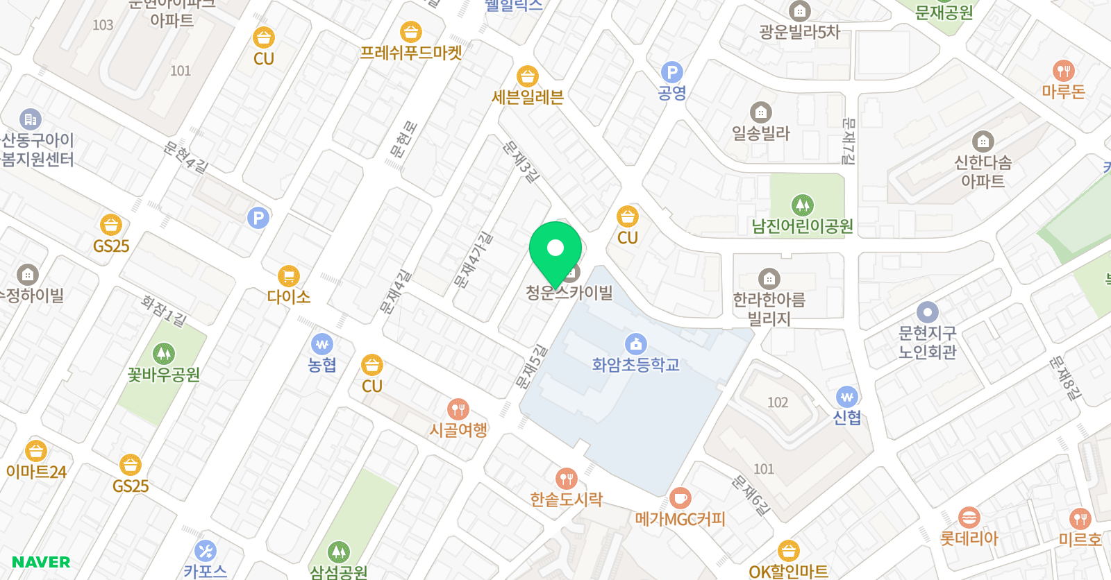 하얀나무 미술학원 위치
