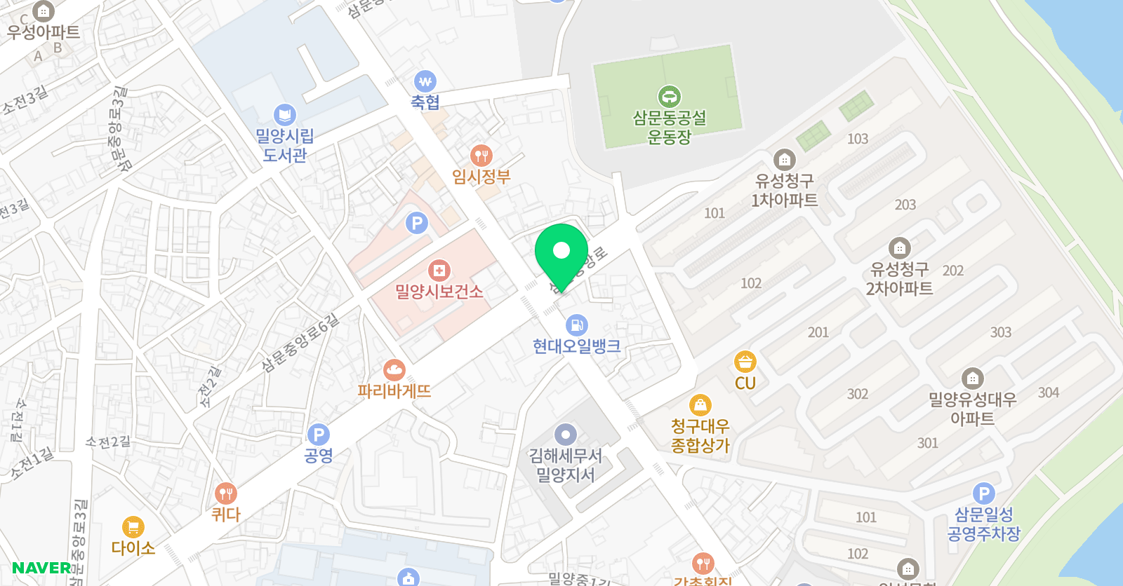 삼성 영어학원 밀양캠퍼스 위치