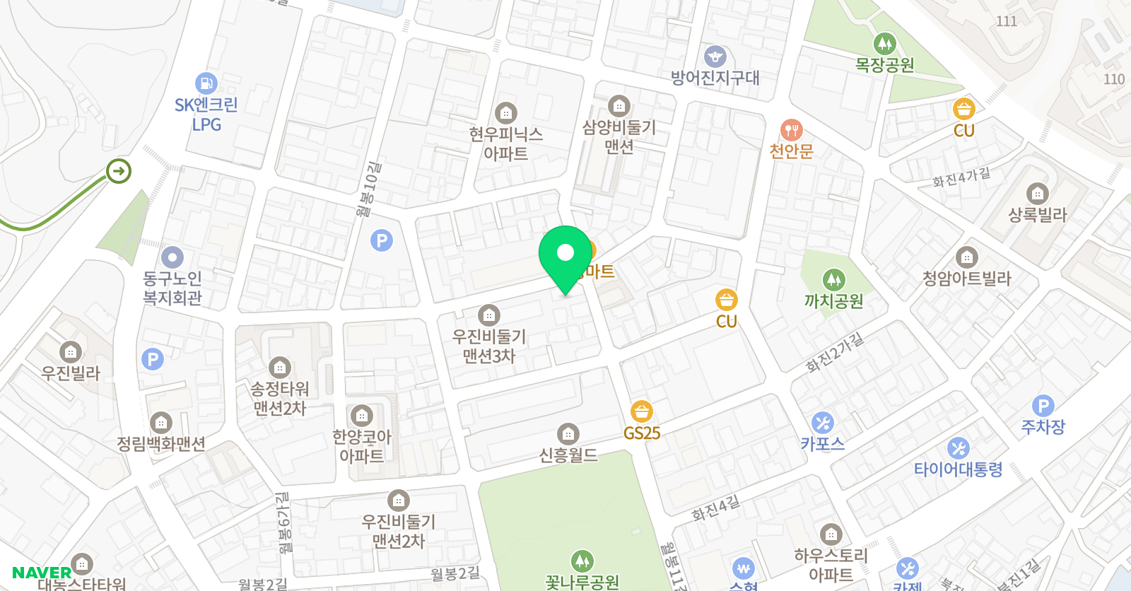 동아대힘찬 태권도 위치