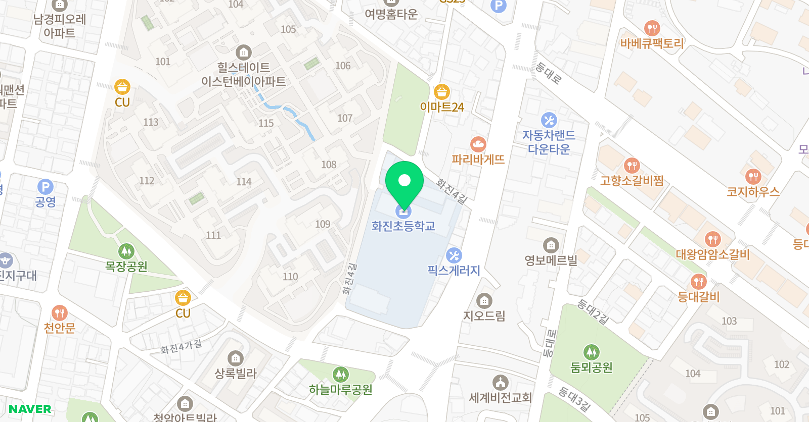 화진초FC U12 위치