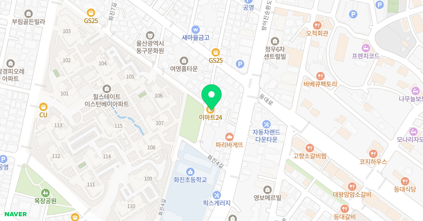최상위 학원 위치