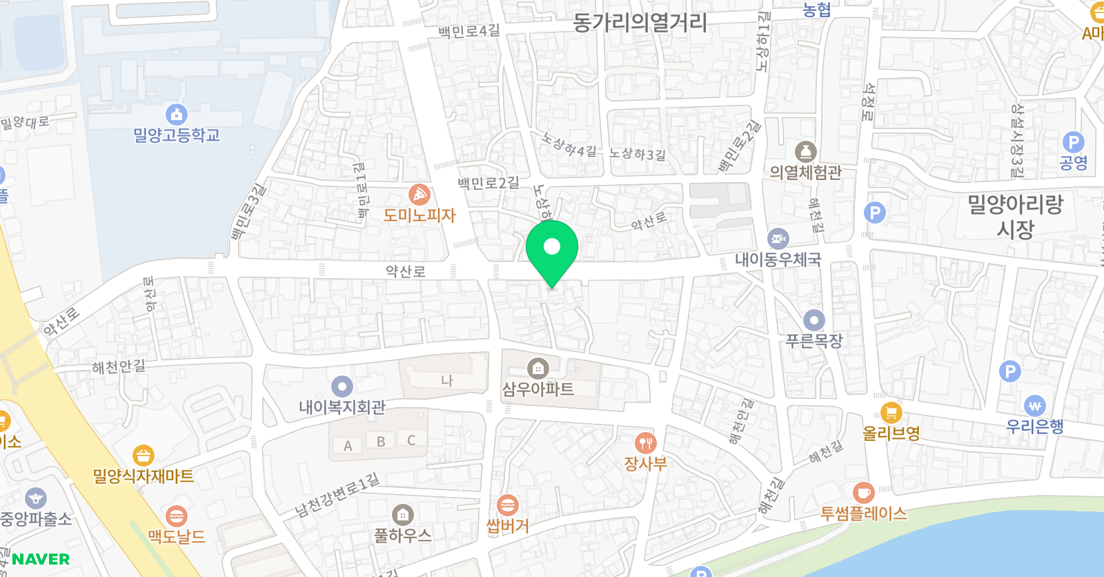 한솔 학원 위치