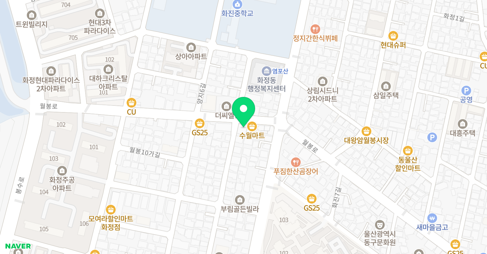 정기천 수학학원 위치