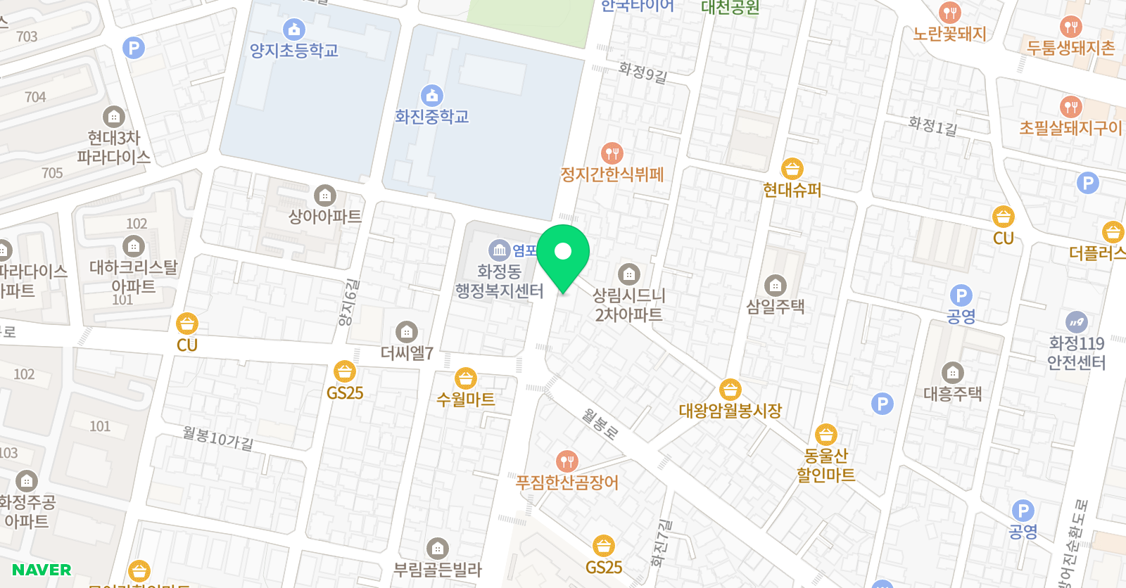 화정디딤돌입시 학원 위치