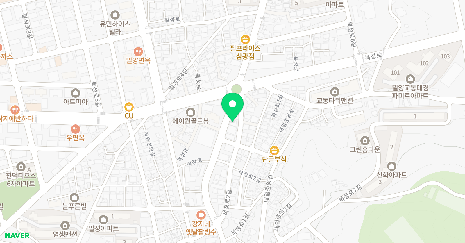 지웅 학원 위치