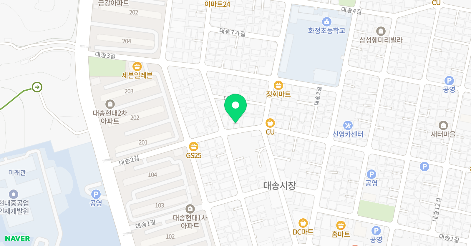 화정푸르넷 학원 위치