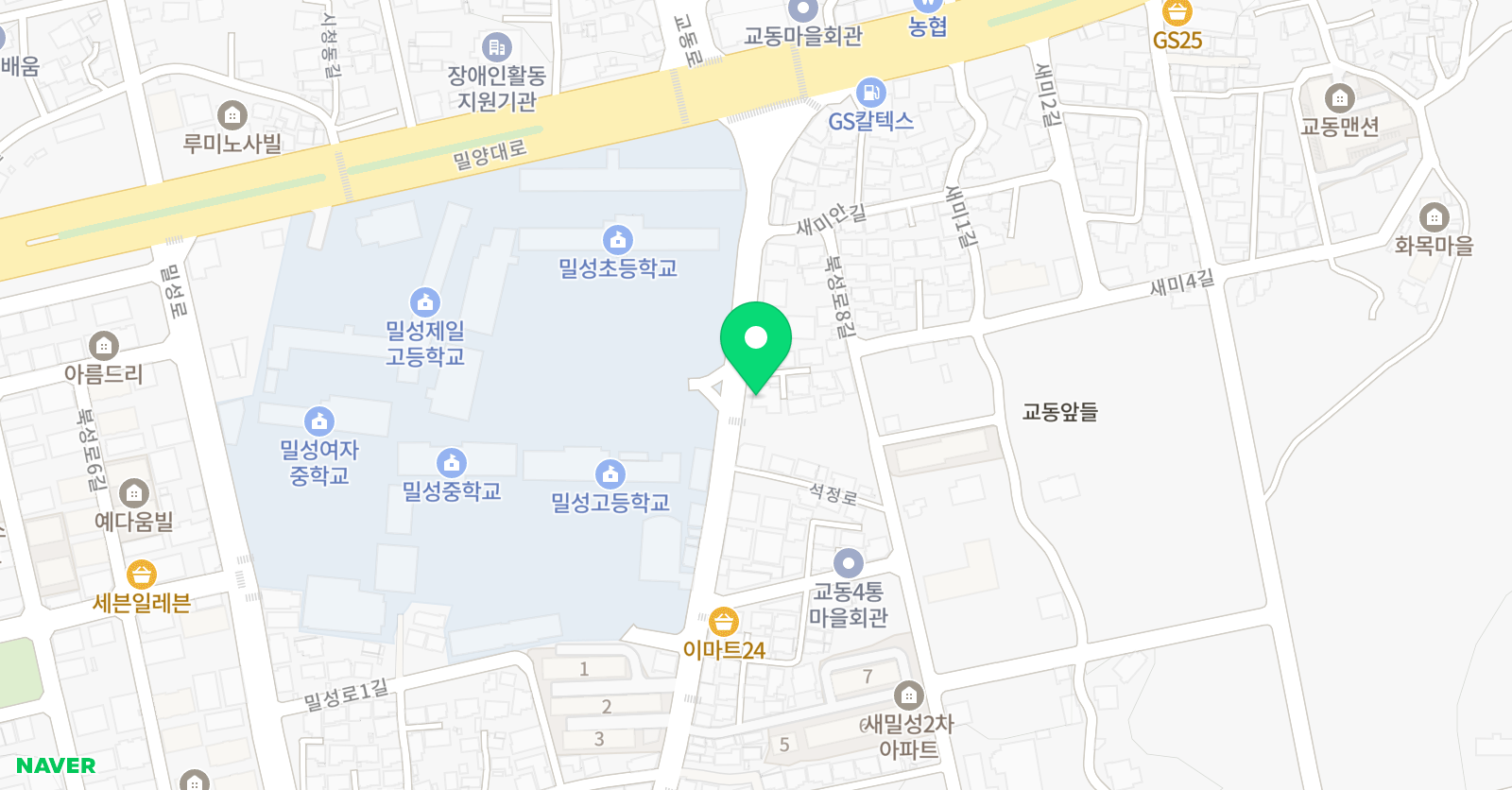 큰샘 미술학원 위치