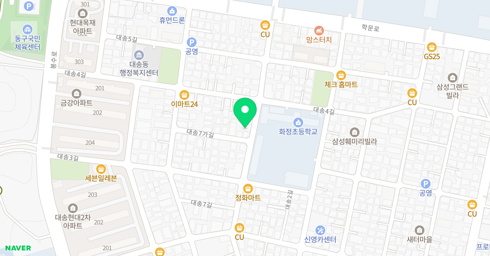 화정로제타스톤 영어학원 위치