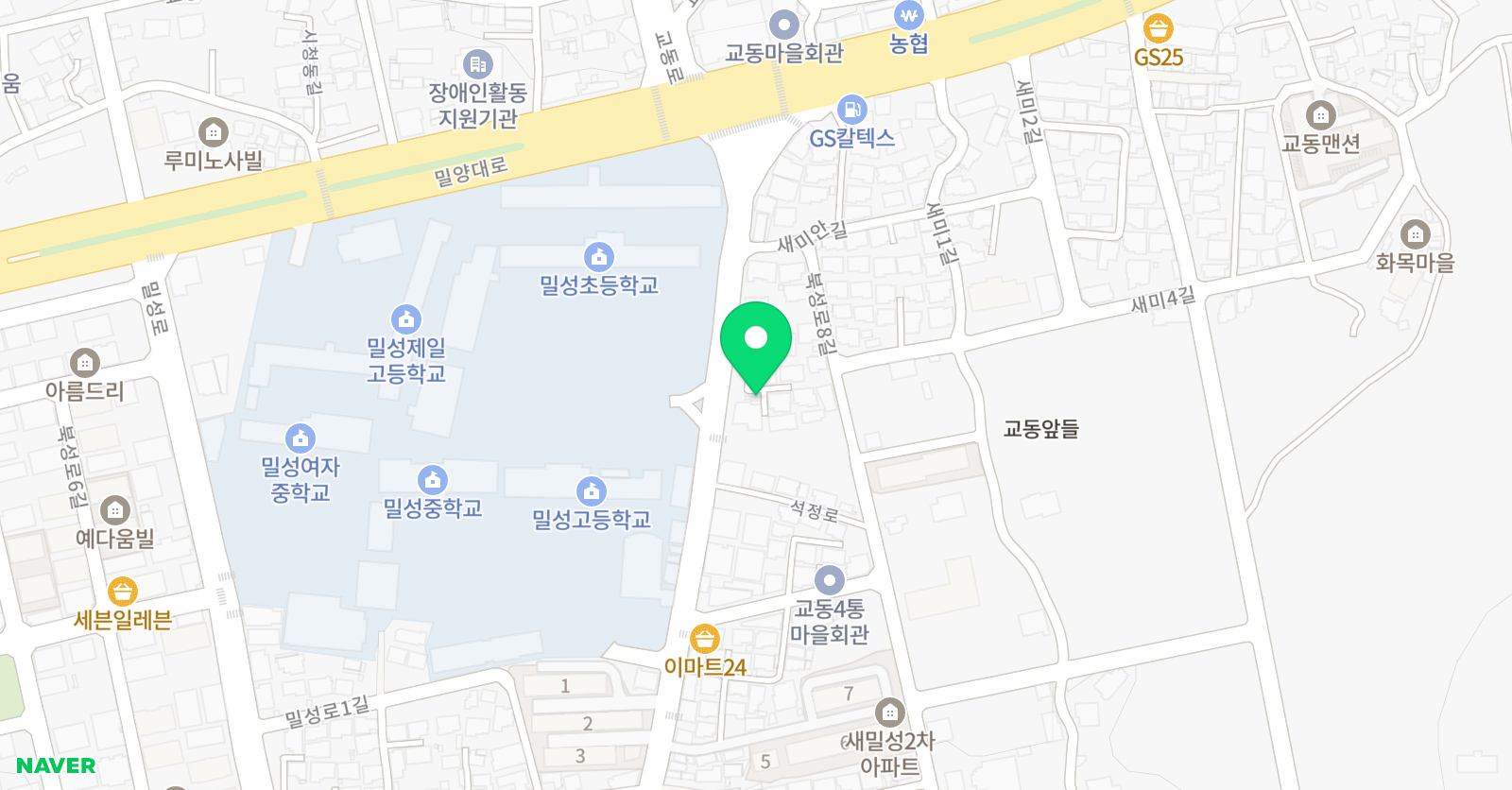한사랑 태권도 위치