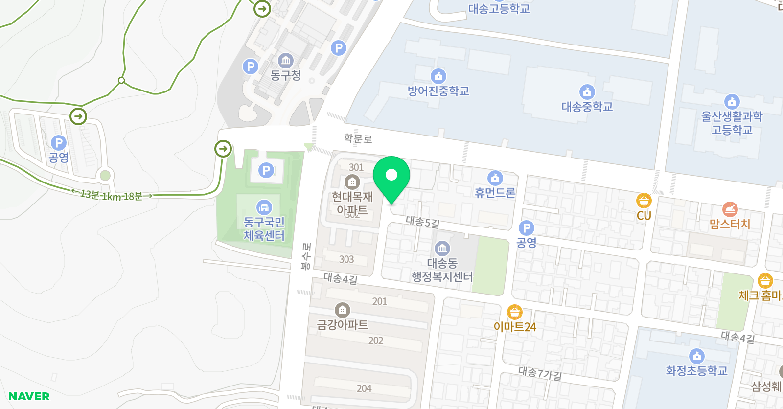 오성 학원 위치