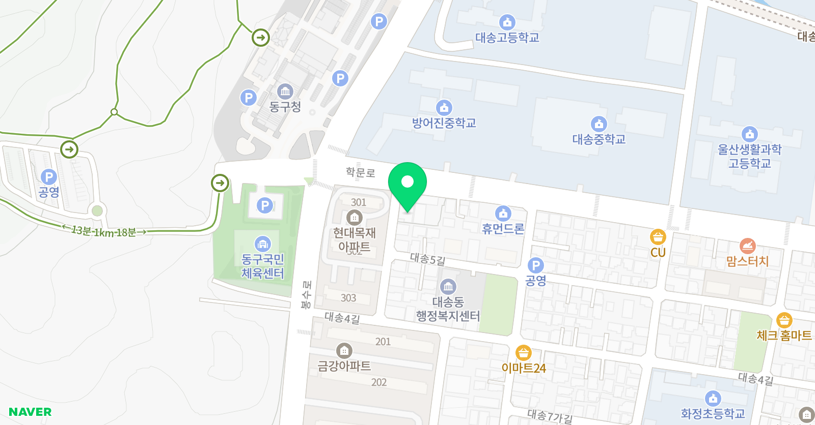 에스지어학원 화정점 위치