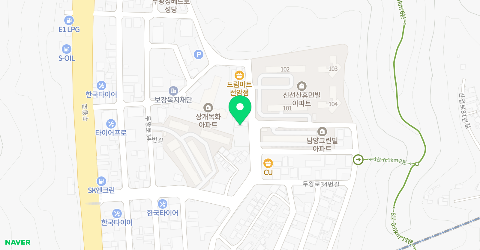 선암아인스 학원 위치
