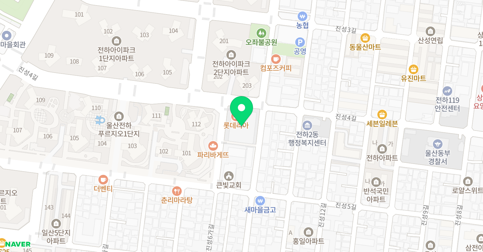 눈높이러닝센터 전하 학원 위치