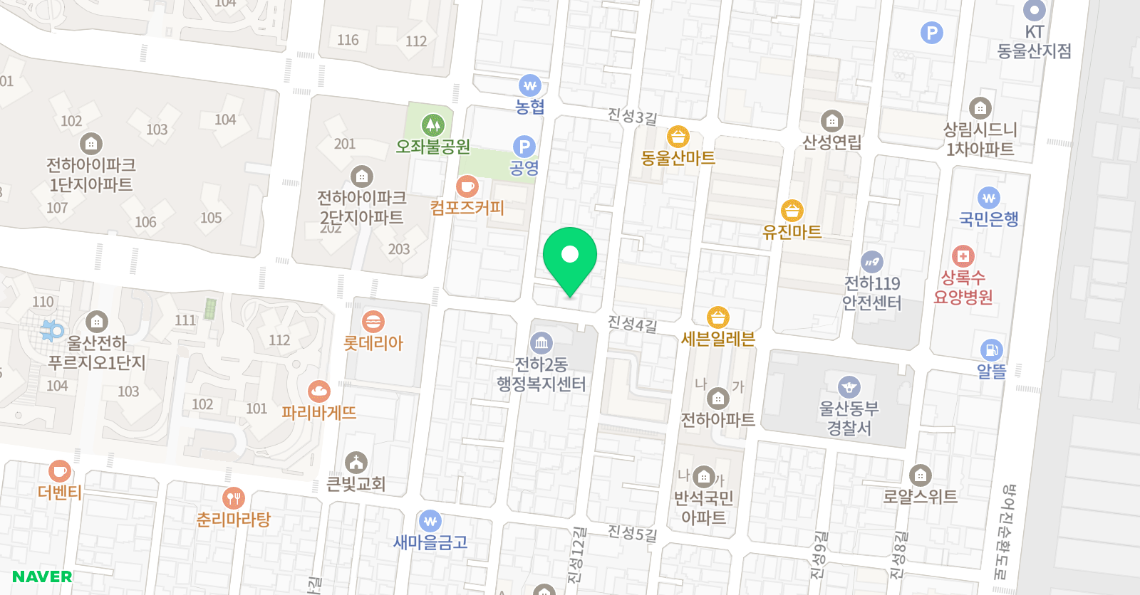 팀매드 울산동구 위치