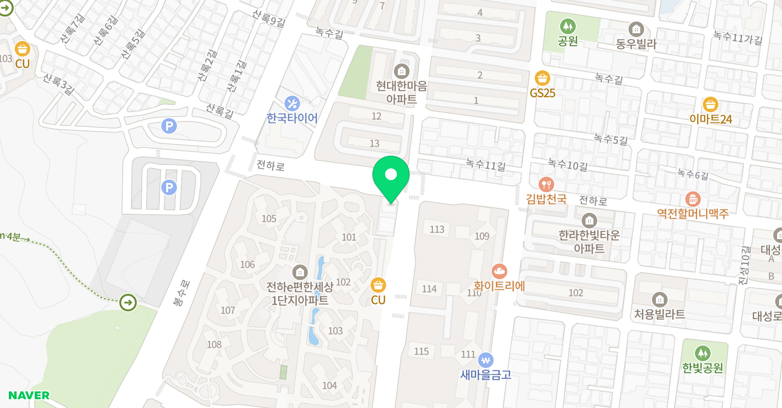 전하 멜로디음악학원 위치