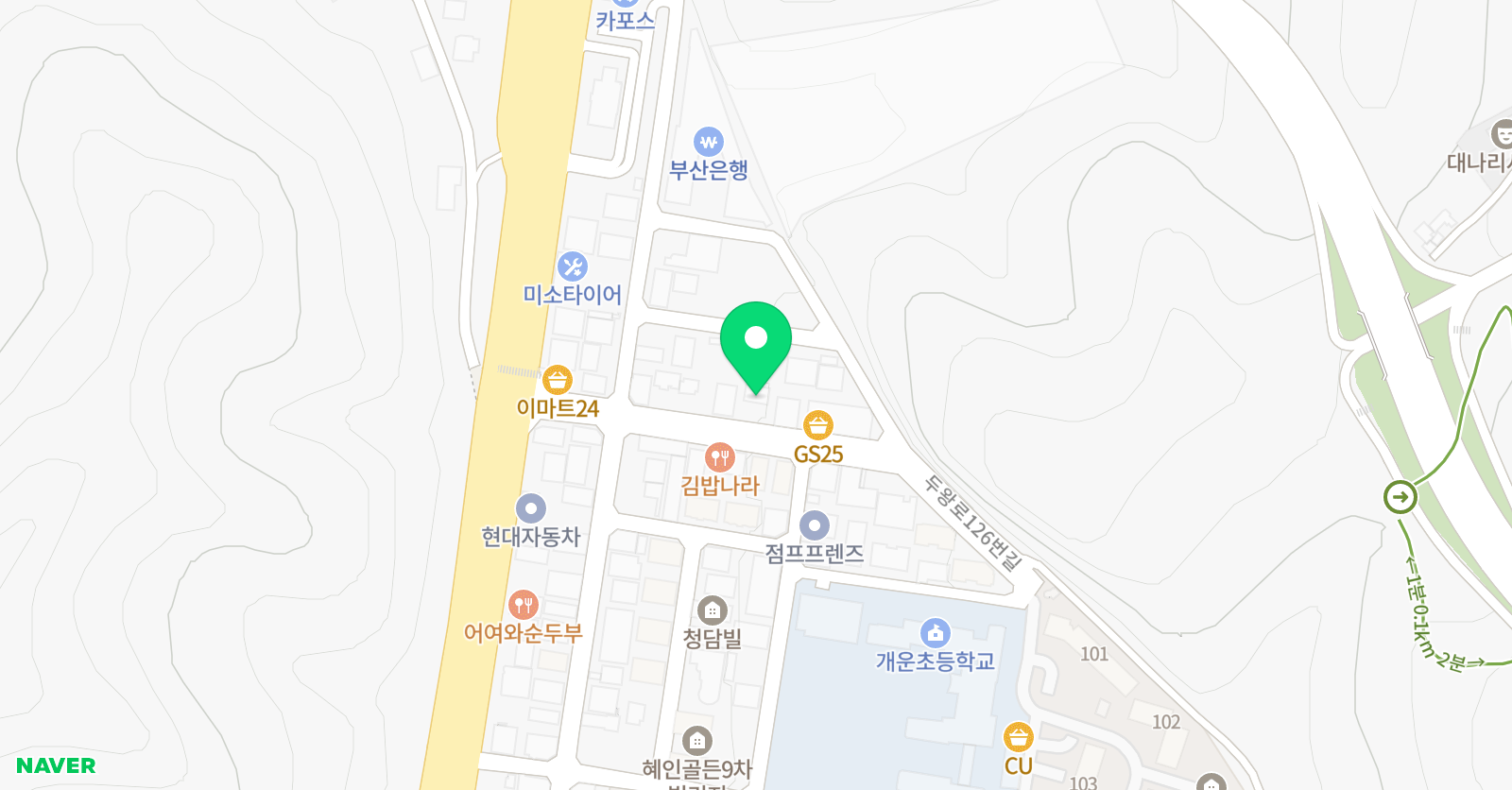 EiE고려대 어학원 울산선암캠퍼스 위치