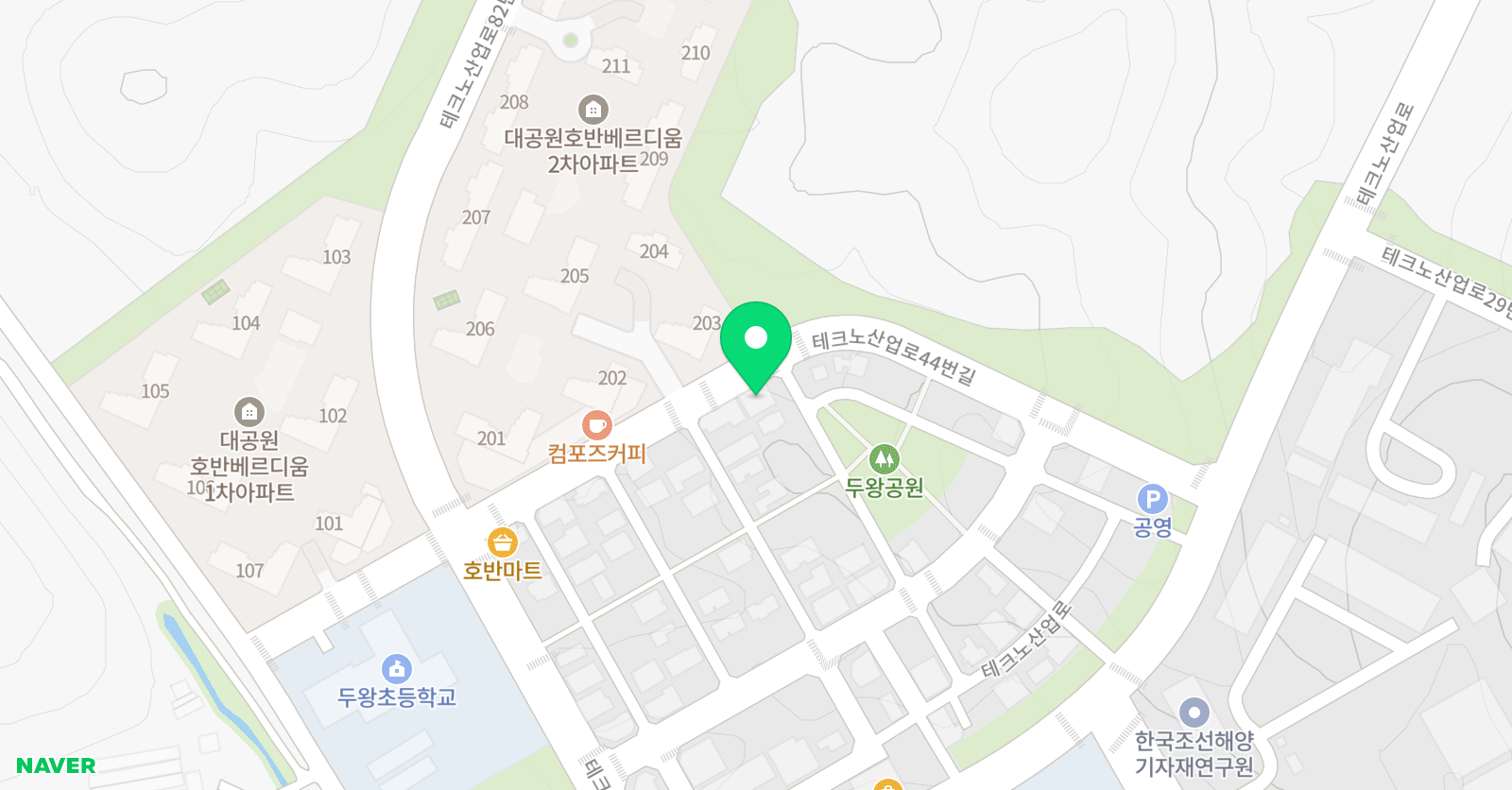 용인대위러브 태권도 위치