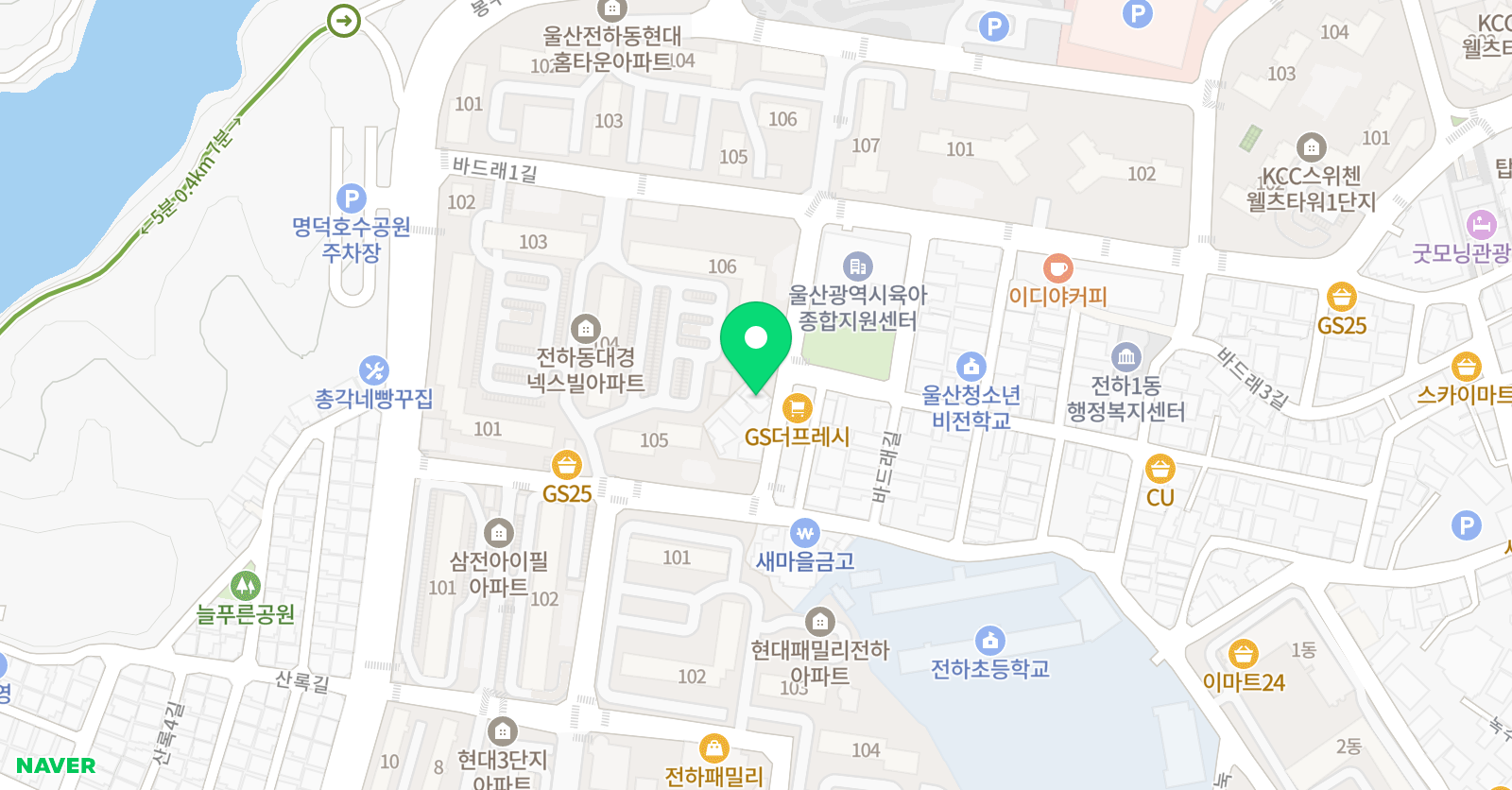 다움 학원 위치