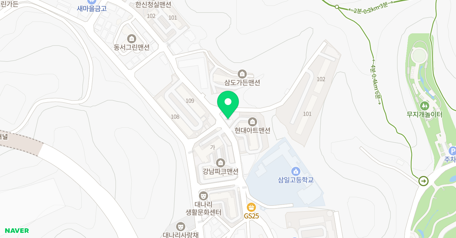 이엠 영어수학학원 위치