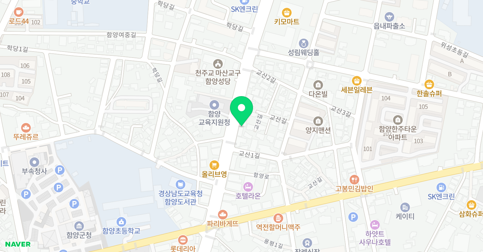 는다래 학원 위치