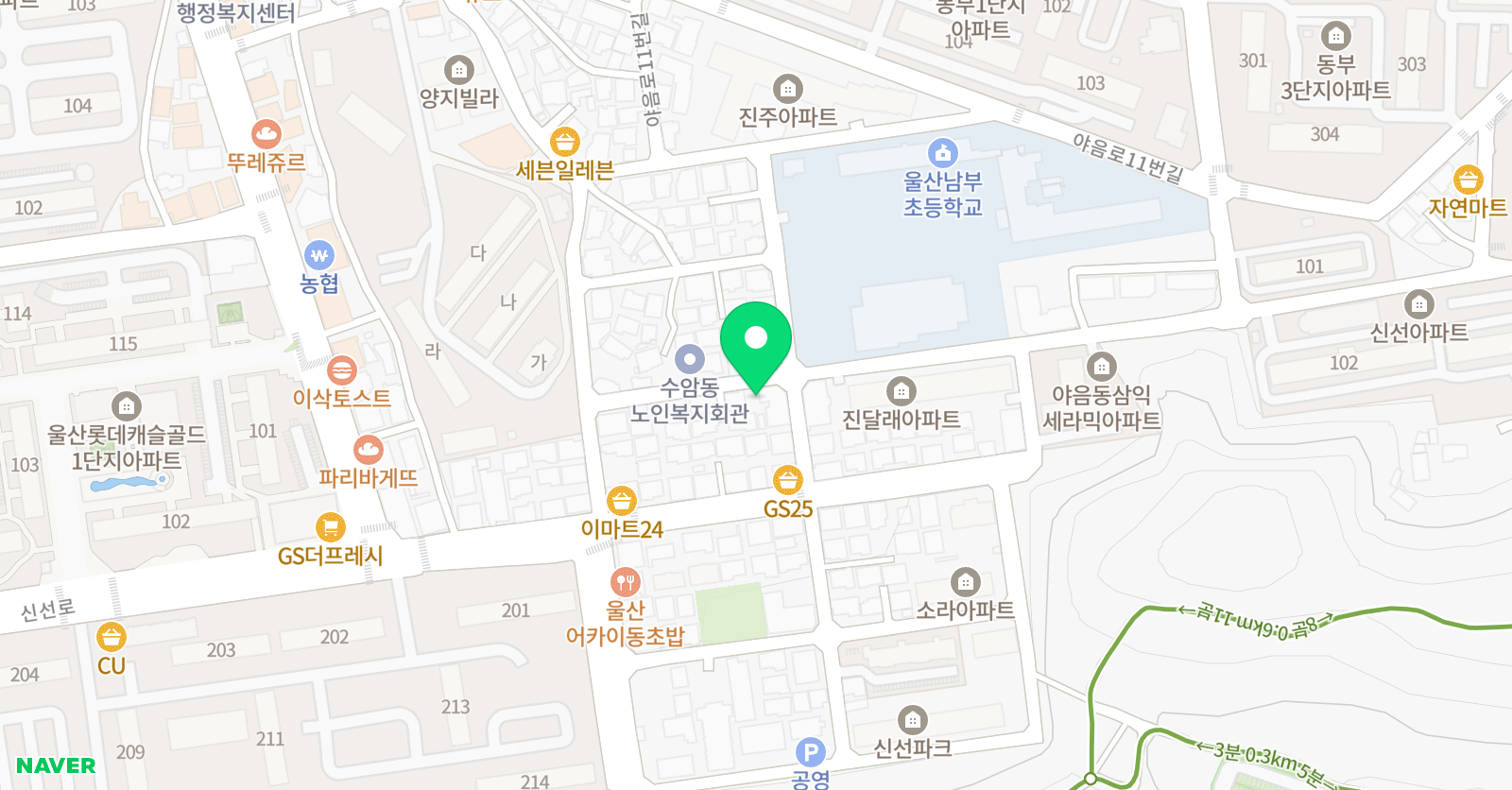 3030 영어 수암러닝센터 위치