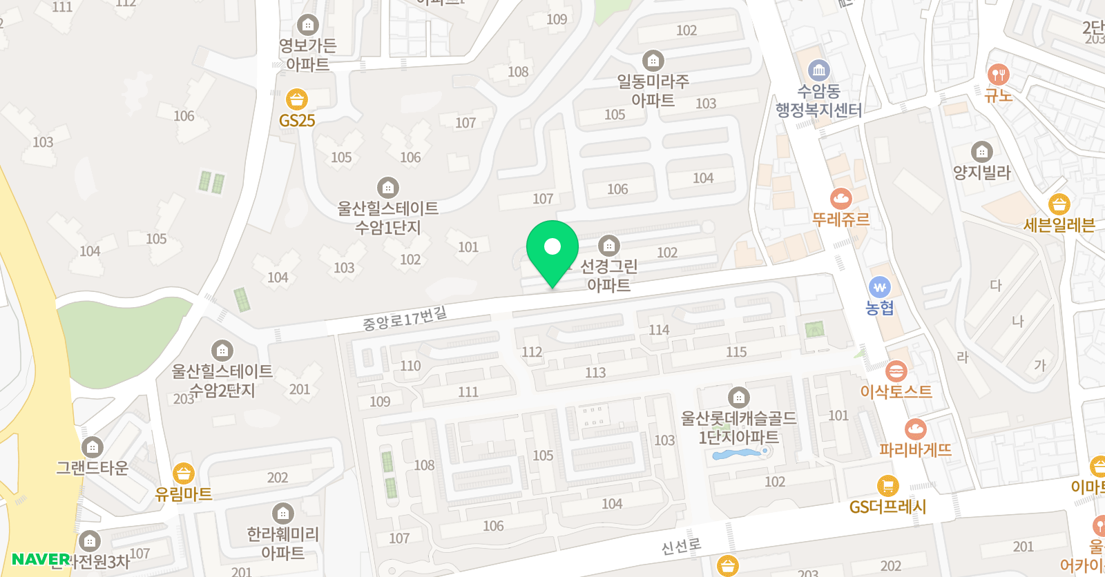 뮤엠 영어학원 수암캠퍼스 위치