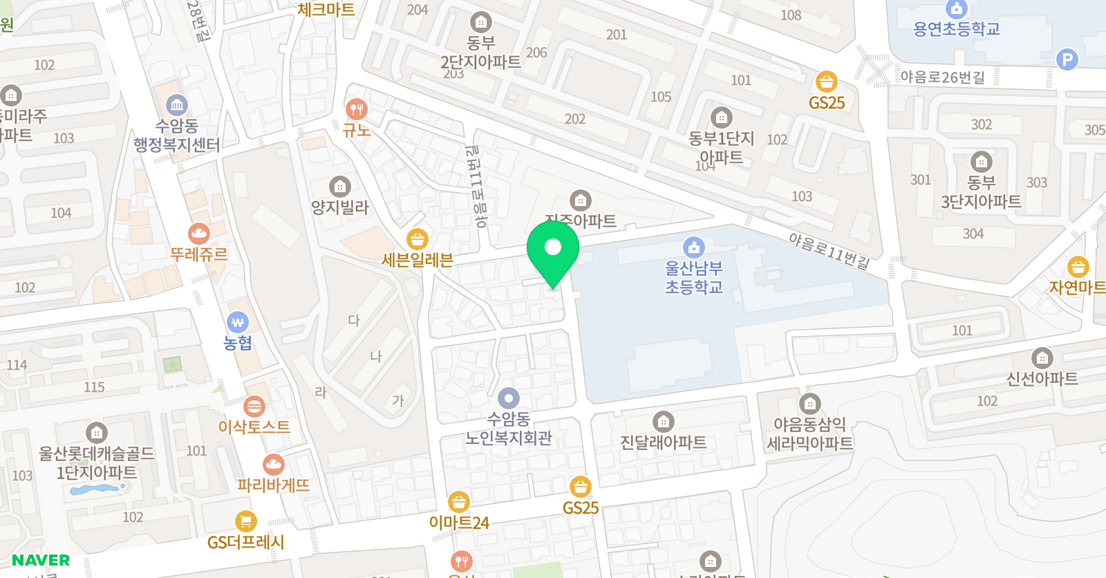 뮤엠 영어학원 엘리펀네스트 위치