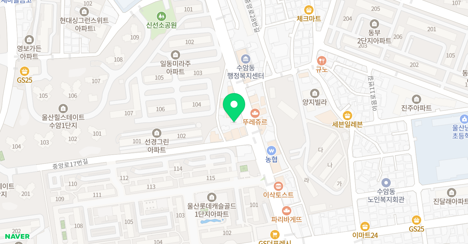 빨간펜 수학의달인 수암점 위치