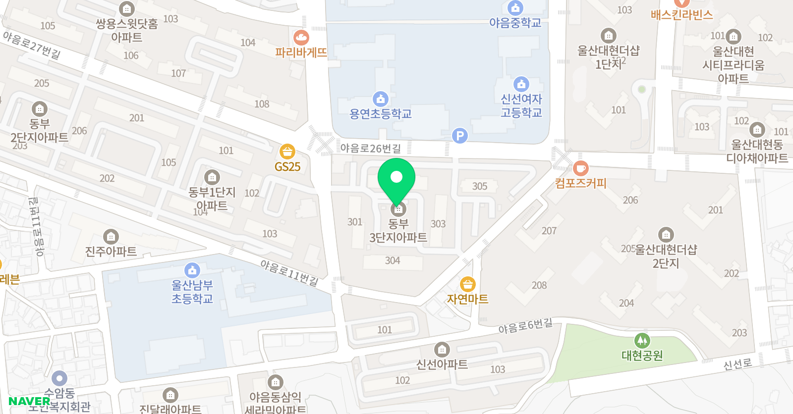 푸르넷공부방 용연점 위치
