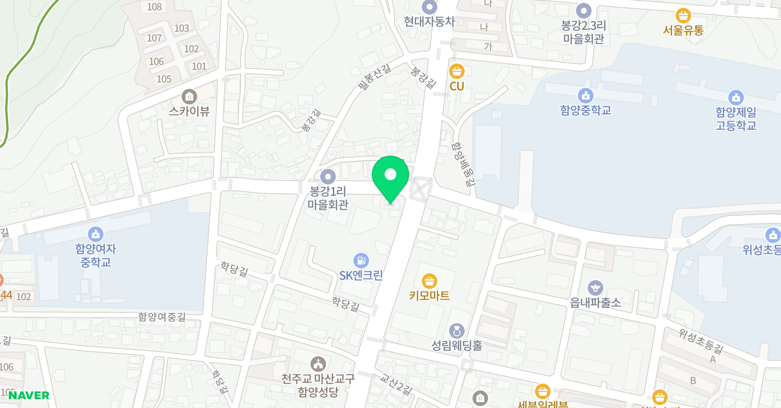 더플레이 실용음악학원 함양점 위치