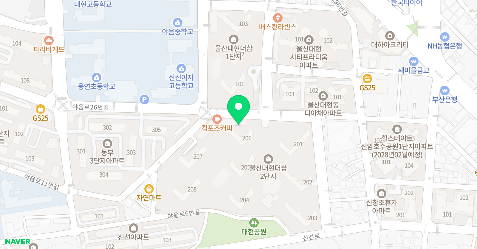 윤선생 우리집앞영어교실 용연초점 위치
