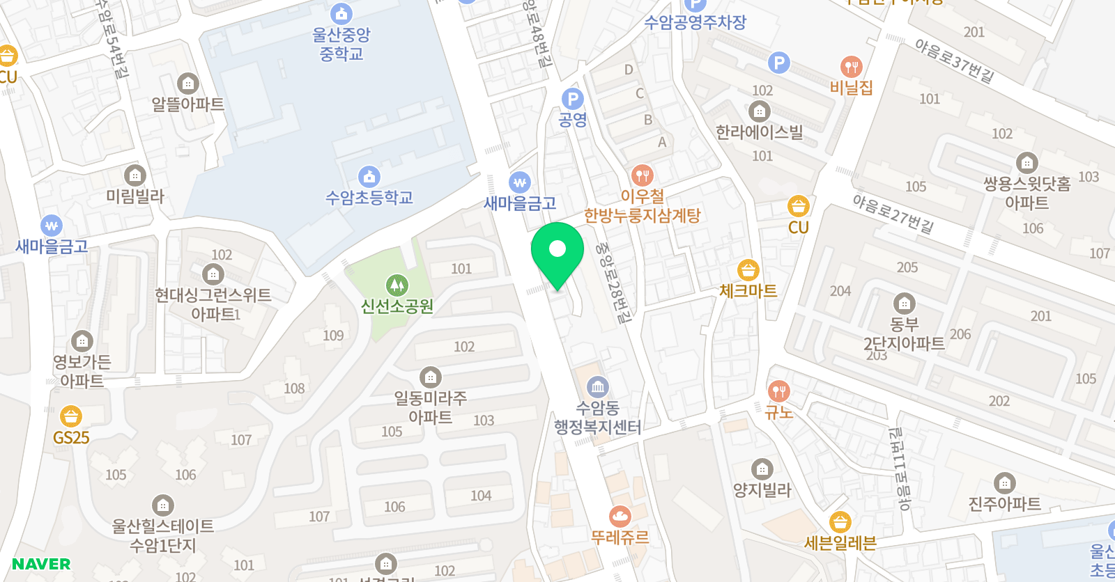 삼성영어 수암어학원 위치
