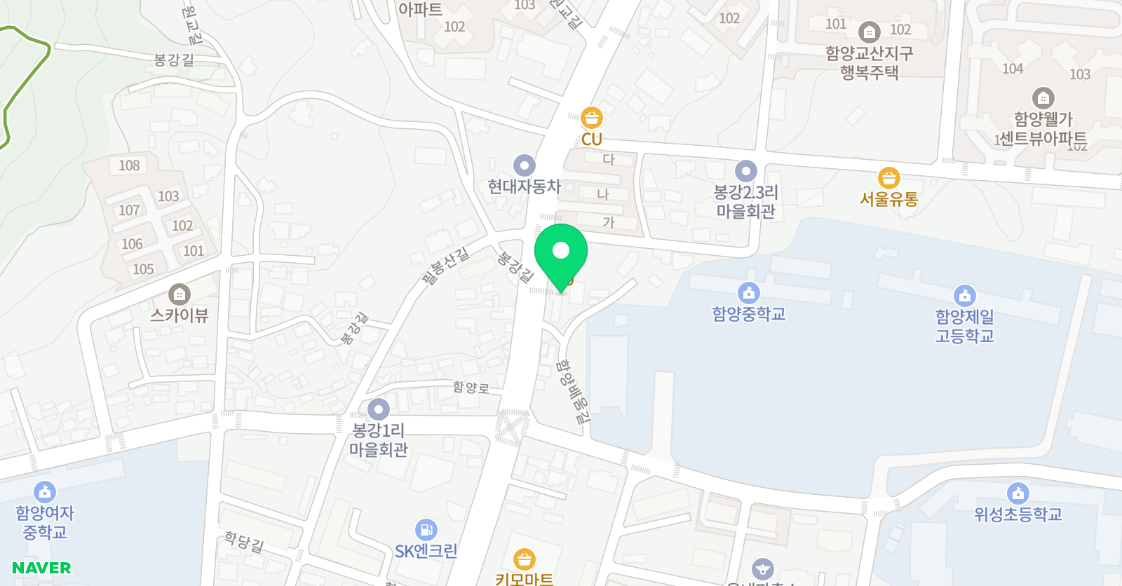 함양키즈 태권도장 위치