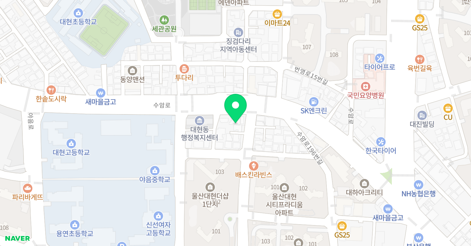 책나무 대현 독서논술학원 위치