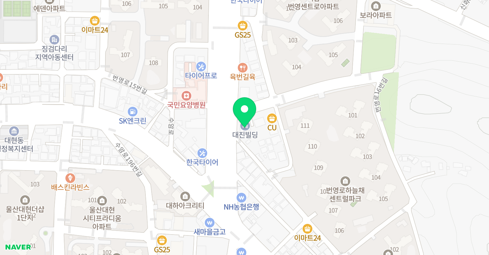 천웅 태권도 위치