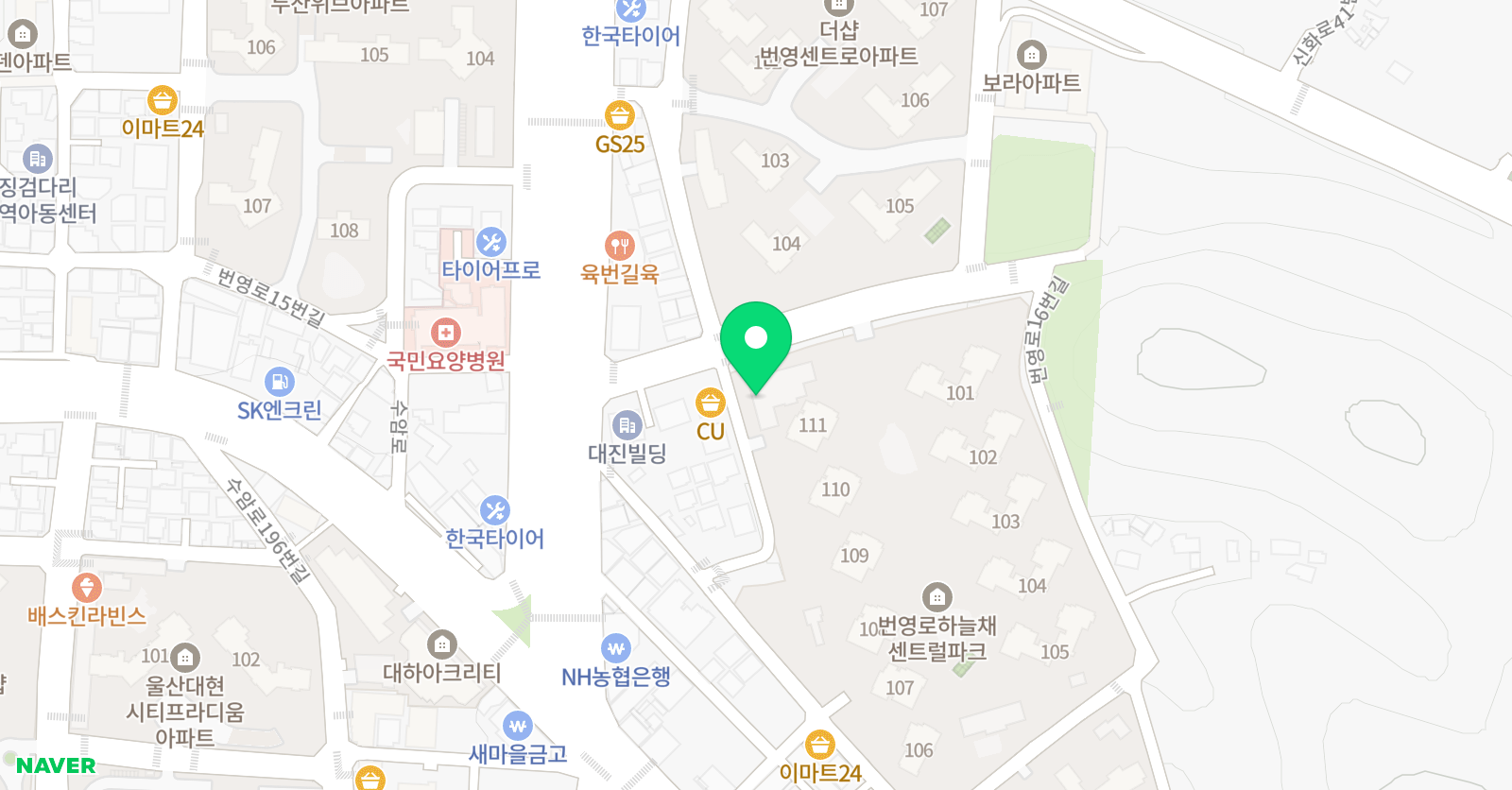 아트앤하트 야음하늘채교육원 위치