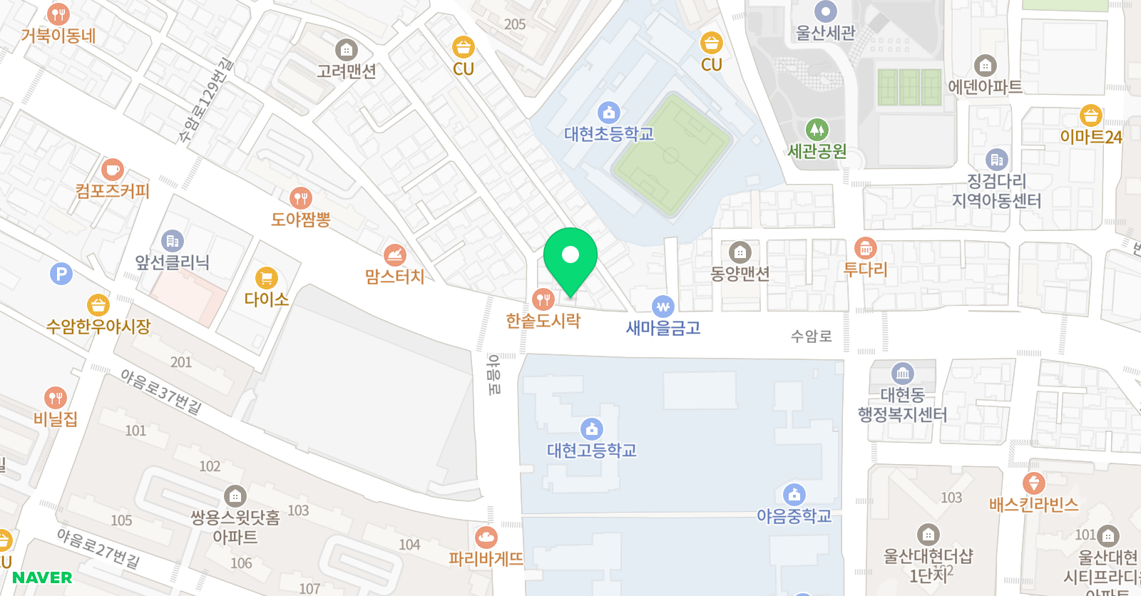 현덕 수학전문학원 위치