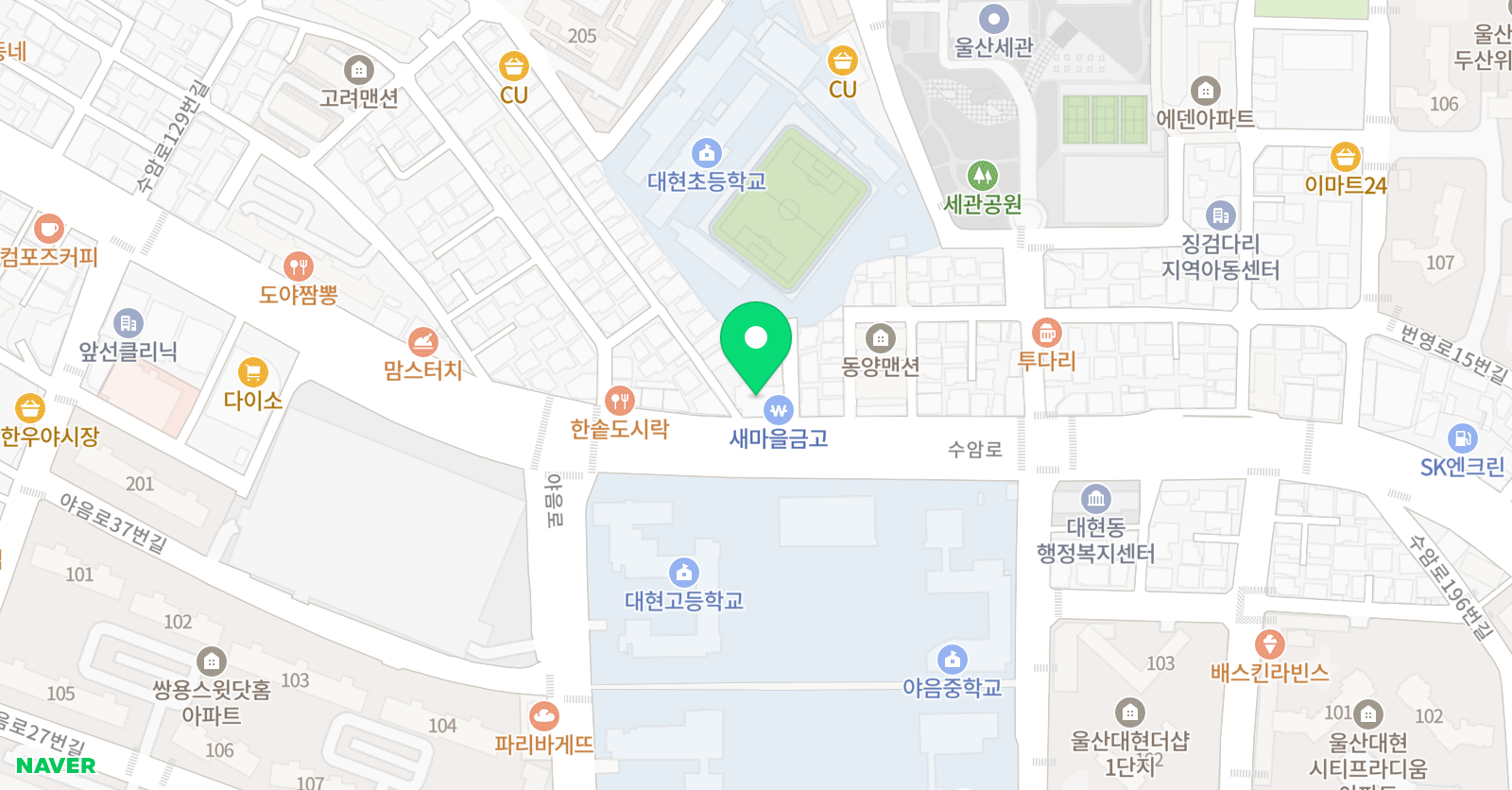 야음 예스어학원 위치