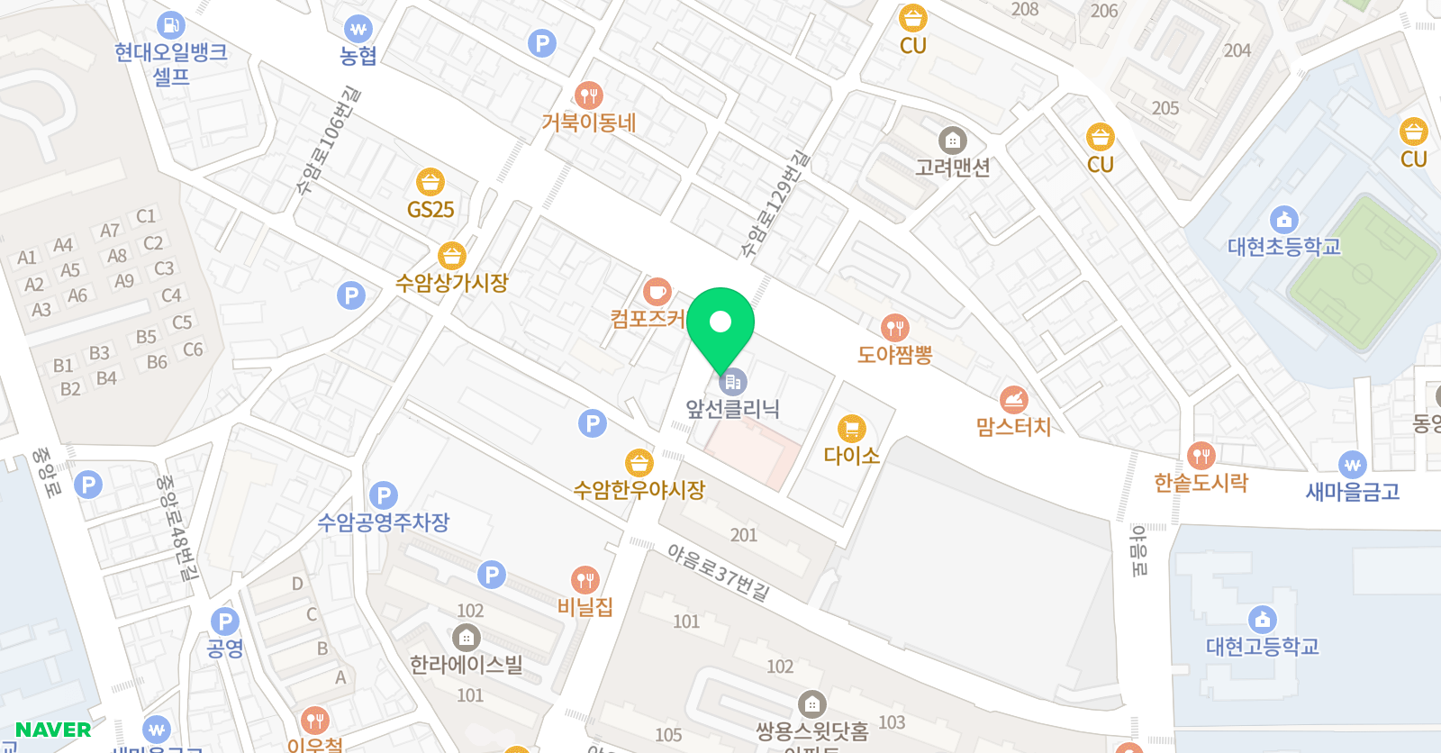 장선생 수학과학학원 위치