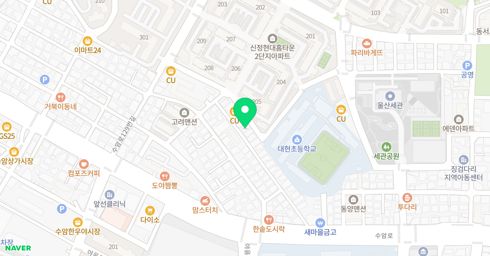 푸르넷 공부방 홈타운점 위치