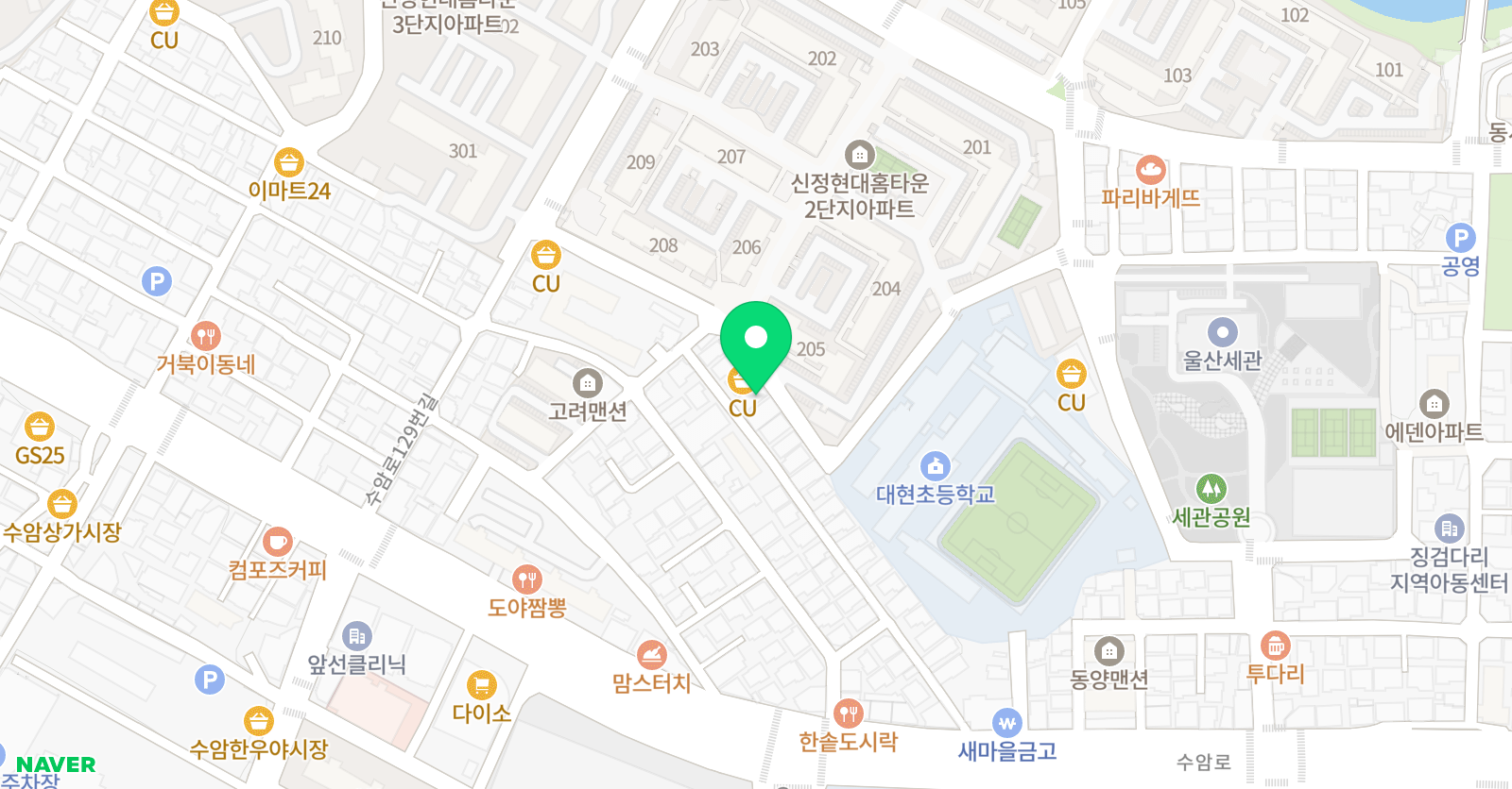 153셀라 음악학원 야음점 위치