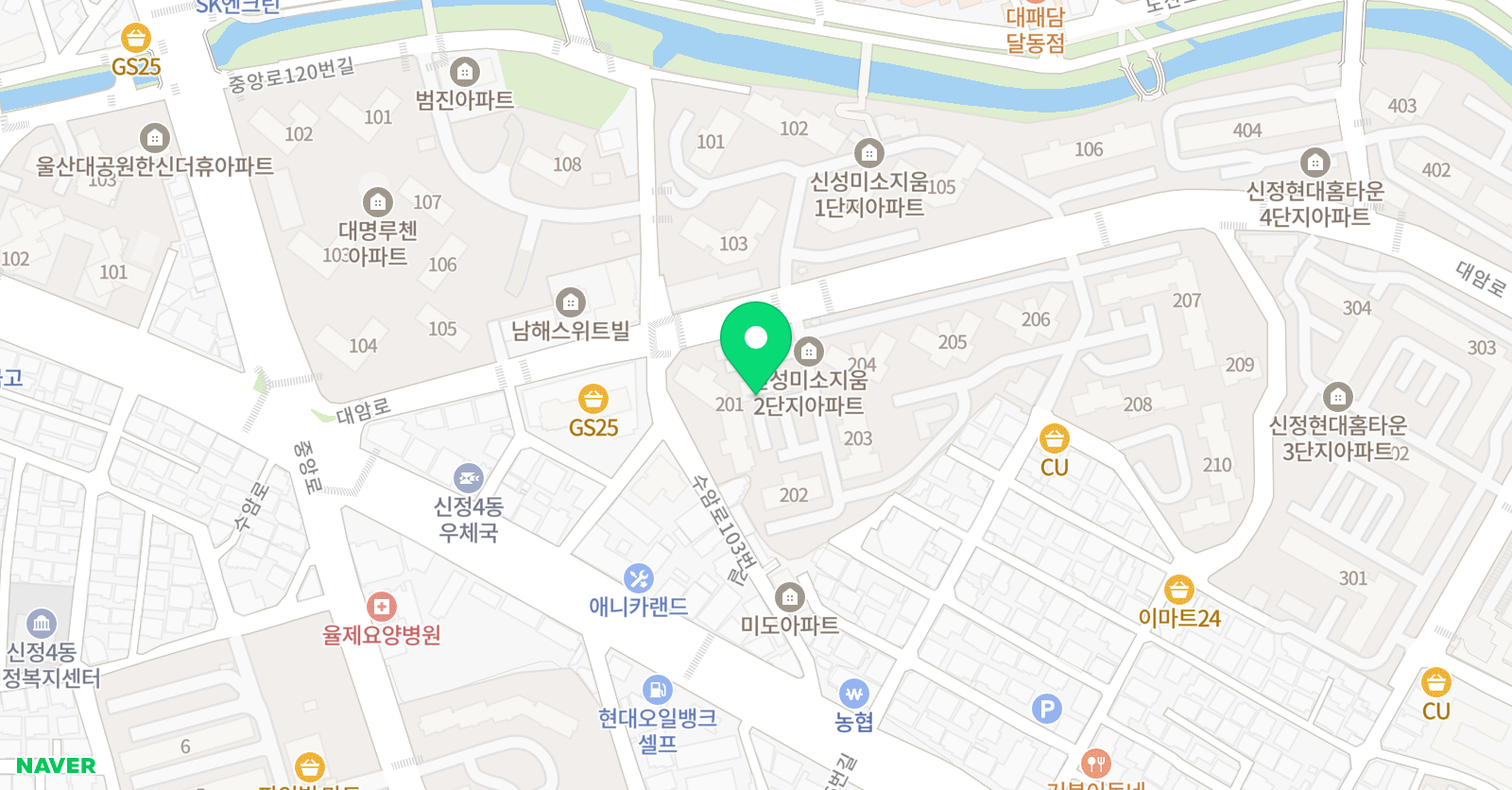 몬스터매스 신정4동분원 위치