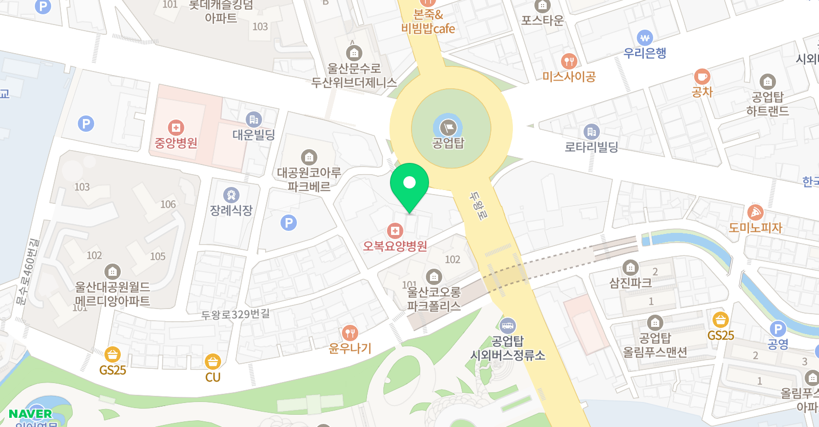 부산뮤직실용음악학원 울산점 위치
