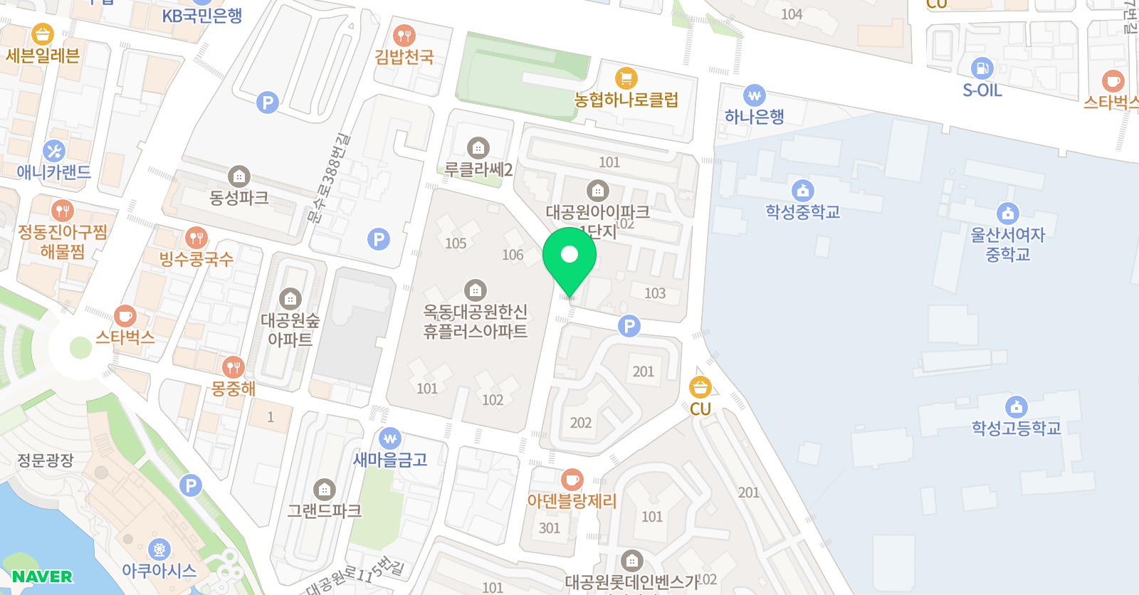 놀작마이아트 옥동슈에뜨 키즈센터 미술교습소 위치