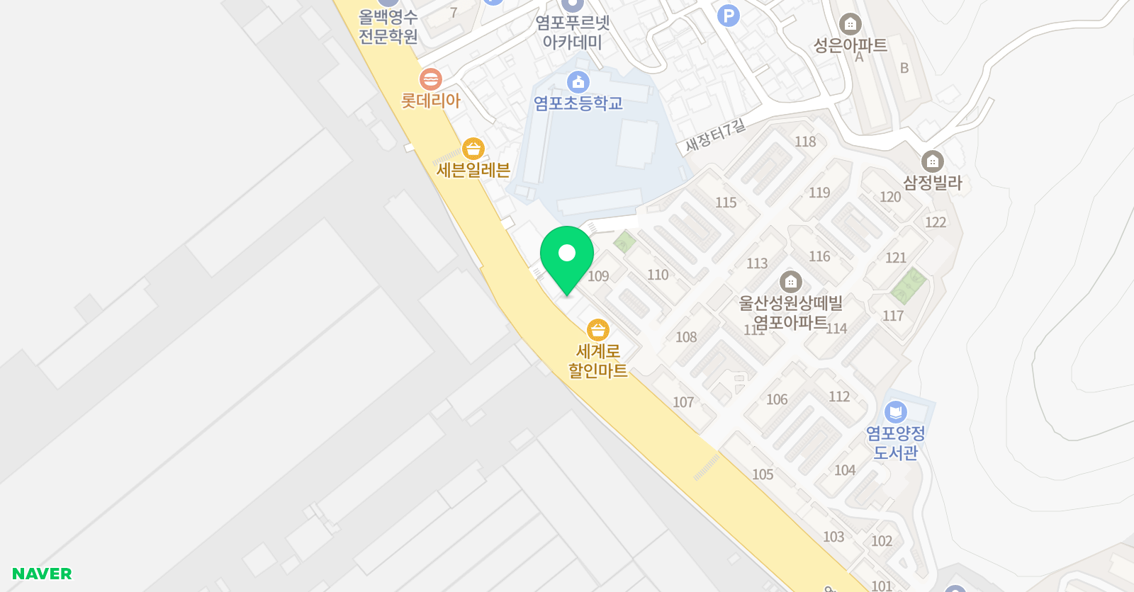 인사이드 영어전문학원 위치