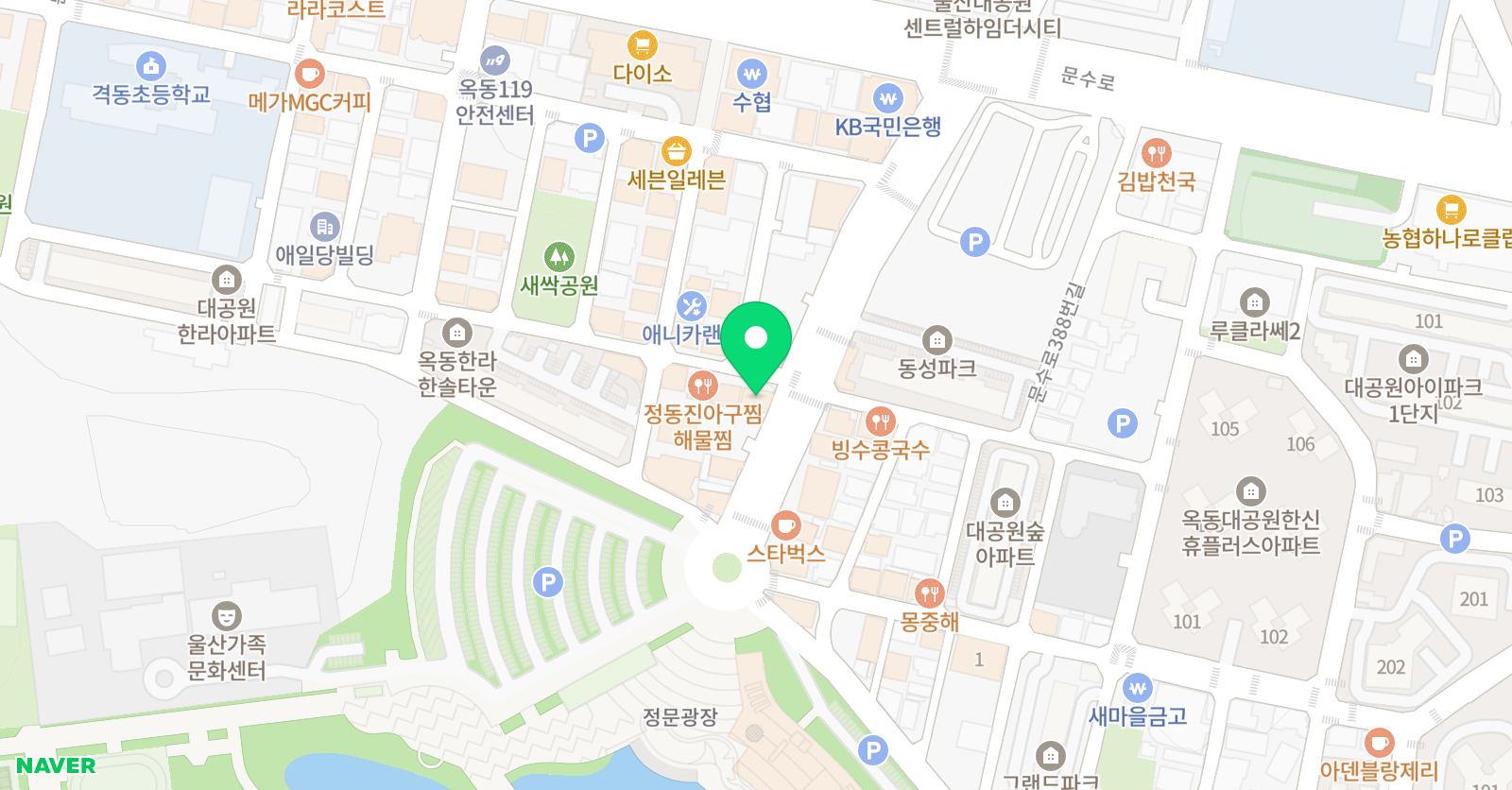 과반수반 수학과학전문학원 옥동1관 위치
