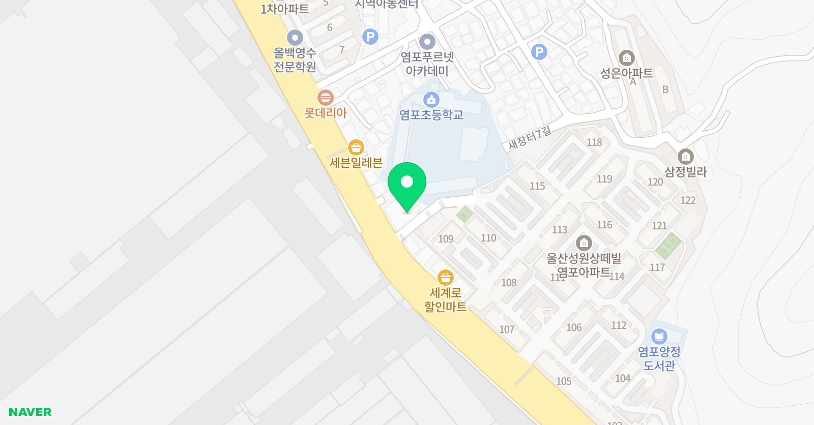 미즈한 영어전문학원 위치