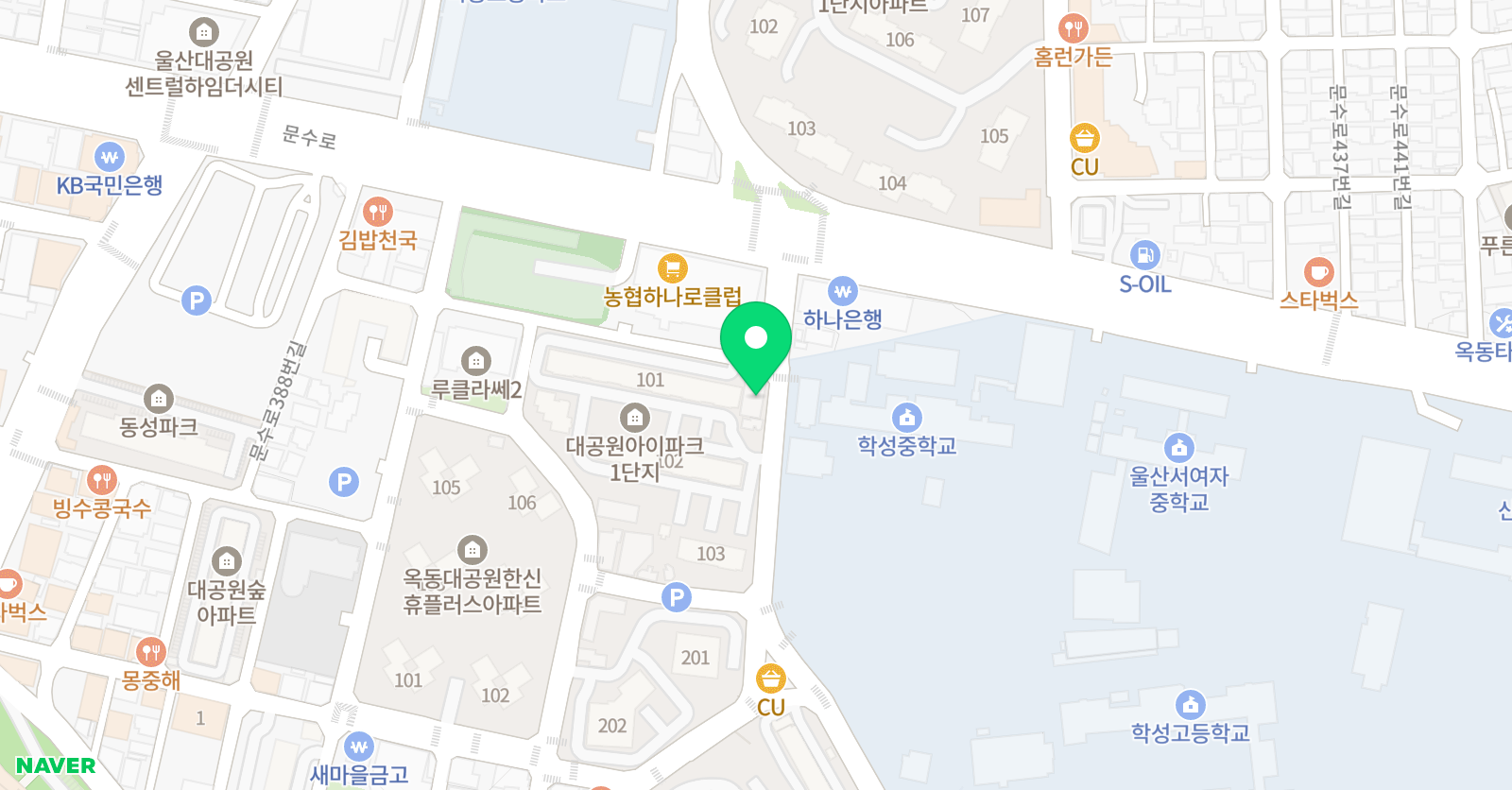 팸뮤직 음악전문학원 위치
