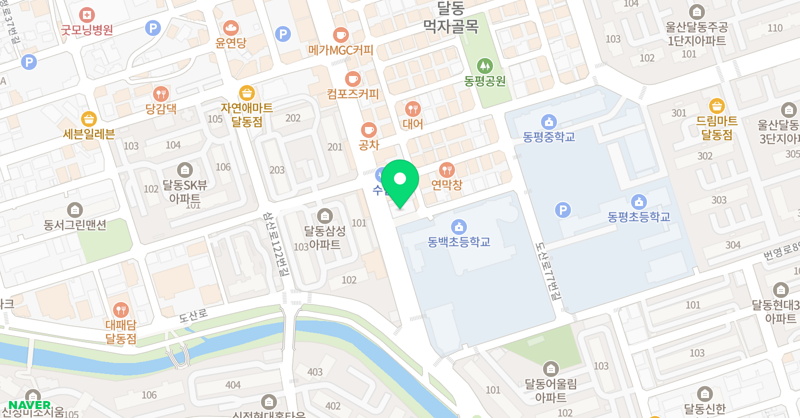 백룡 태권도 위치