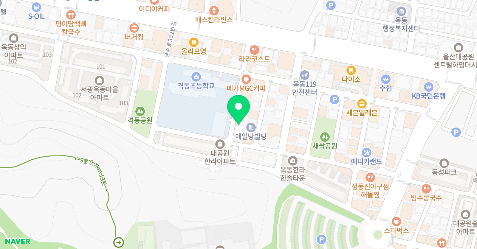 smi 음악학원 옥동점 위치